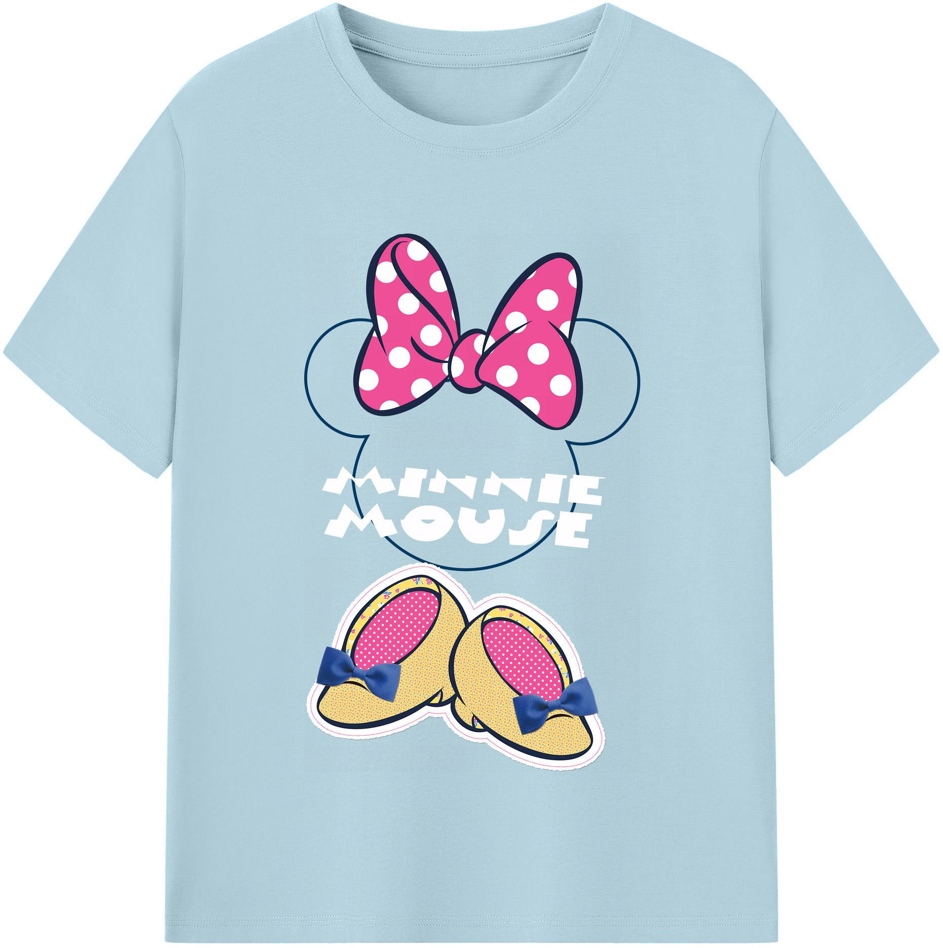 （画像用） ミッキーマウス Mickey Mouse 綿100％半袖Tシャツ（フロントプリント）